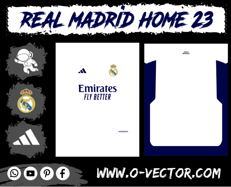 Real Madrid Home Temporada 2022 23 1 » plantillas para sublimacion