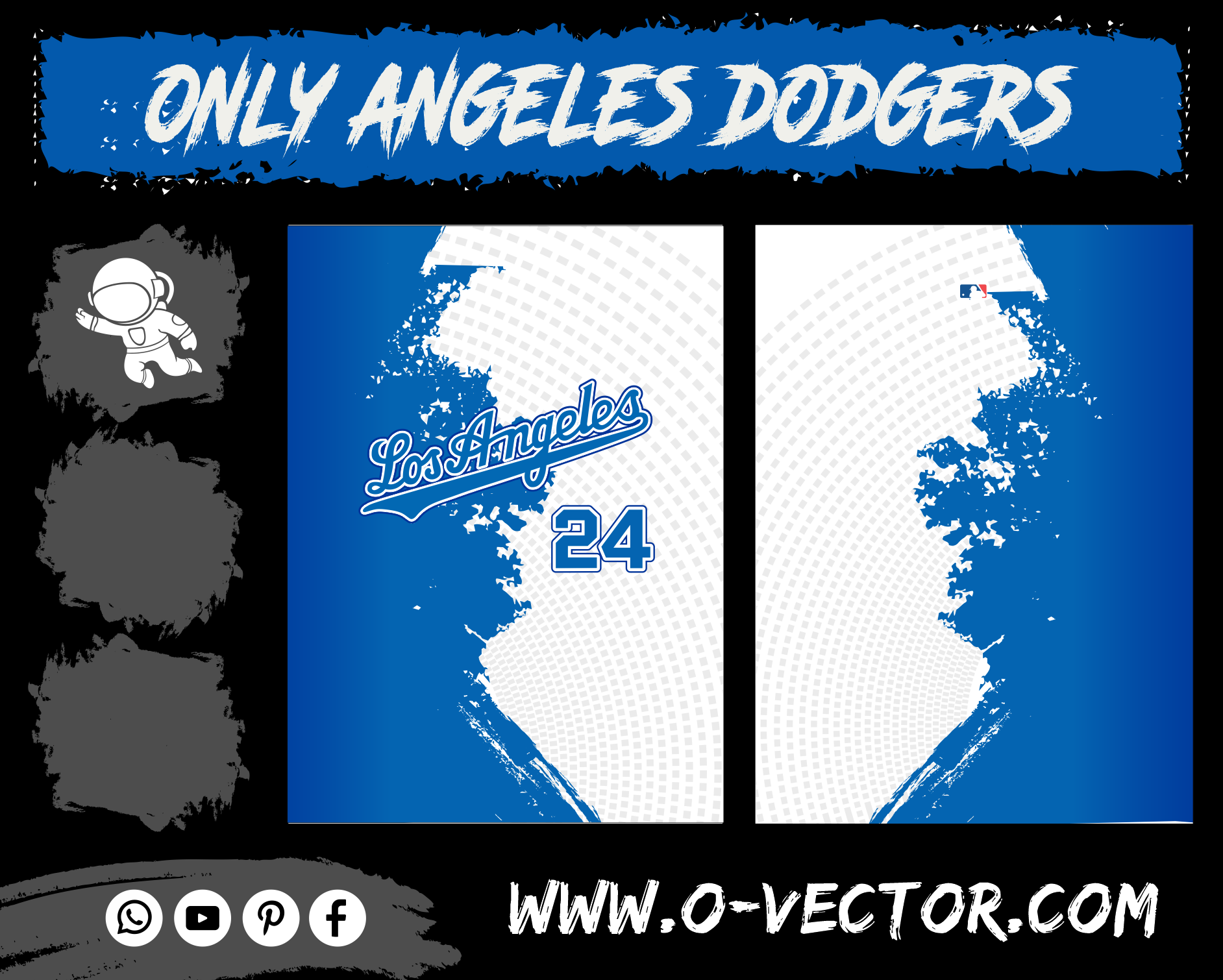 Camiseta de Beisbol de los Angeles Dodgers Fantasy » o-vector